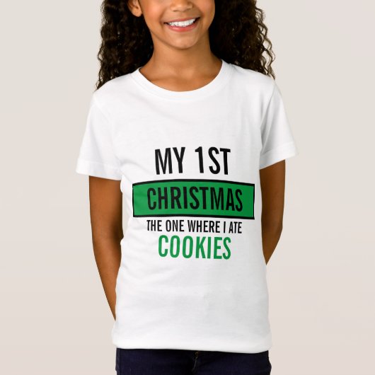 カスタムクリスマスおもしろい食品テンプレートTシャツ Tシャツ (正面)