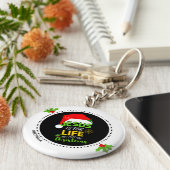 カスタムクリスマスだけじゃない人生のイエス キーホルダー (側面)