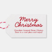 カスタムクリスマスのために自家製 ギフトタグ (裏面横)