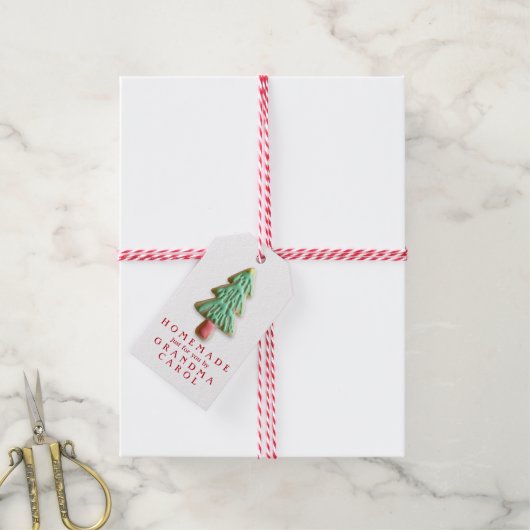 カスタムクリスマスのために自家製 ギフトタグ (より糸付き)