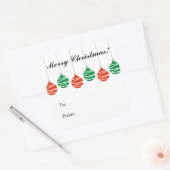 カスタムクリスマスのギフトへのラベルシール スクエアシール (封筒)