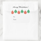 カスタムクリスマスのギフトへのラベルシール スクエアシール (バッグ)