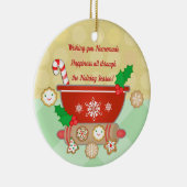 カスタムクリスマスのクッキー セラミックオーナメント (右)