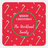 カスタムクリスマスのシール スクエアシール (正面)