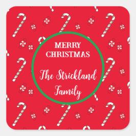 カスタムクリスマスのシール スクエアシール