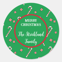 カスタムクリスマスのシール ラウンドシール