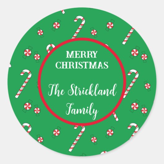 カスタムクリスマスのシール ラウンドシール (正面)