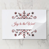 カスタムクリスマスのスノーフレーク紙ランチョンマット ペーパーパッド (折り畳み)