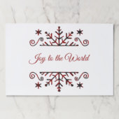 カスタムクリスマスのスノーフレーク紙ランチョンマット ペーパーパッド (正面)