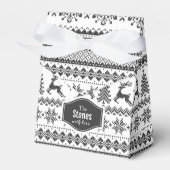 カスタムクリスマスのセーター黒いフェアアイルパターン フェイバーボックス (正面サイド)