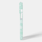 カスタムクリスマスのミントグリーンと白い雪の結晶 Case-Mate iPhoneケース (裏面 / 左)