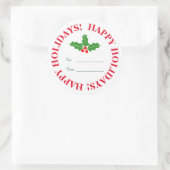 カスタムクリスマスの休日とラベルのシール ラウンドシール (バッグ)