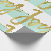 カスタムクリスマスの休日のグリーティングミント喜び。 ラッピングペーパー (角)