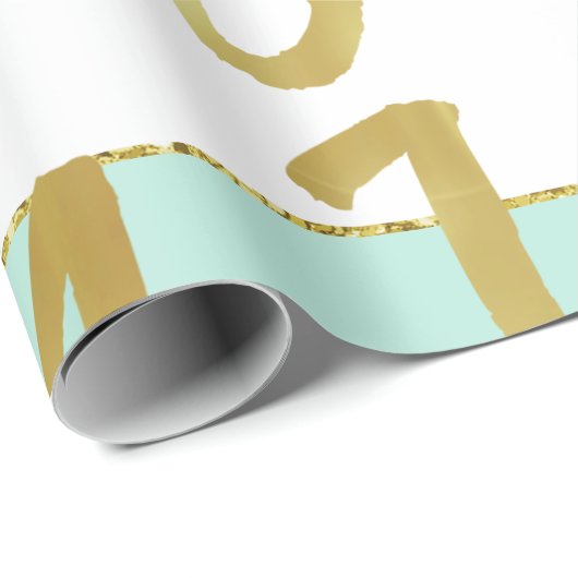 カスタムクリスマスの休日のグリーティングミント喜び。 ラッピングペーパー (ロールコーナー)