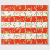 カスタムクリスマスの休日の挨拶の喜び。 ラッピングペーパー (フラット)