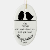 カスタムクリスマスの友よ セラミックオーナメント (右)