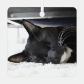 カスタムクリスマスの名前と写真 メタルオーナメント (裏面)