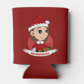 カスタムクリスマスの女の子の漫画はクーラー 缶クーラー (裏面)