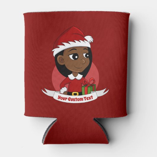 カスタムクリスマスの女の子の漫画はクーラー 缶クーラー (正面)