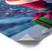 カスタムクリスマスの挨拶：サンタの特別サインボア ポスター (角)