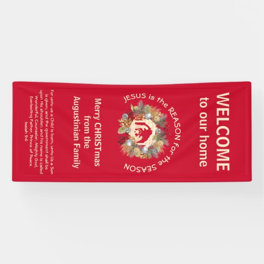 カスタムクリスマスの旗はイエス 横断幕 (横)