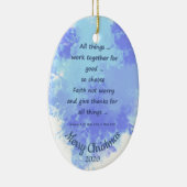 カスタムクリスマスの日付信仰を心配しない選択 セラミックオーナメント (右)