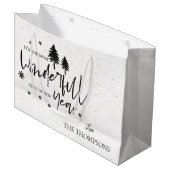 カスタムクリスマスの最も素晴らしい時期 ラージペーパーバッグ (正面アングル)