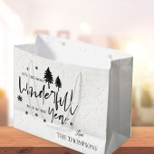 カスタムクリスマスの最も素晴らしい時期 ラージペーパーバッグ