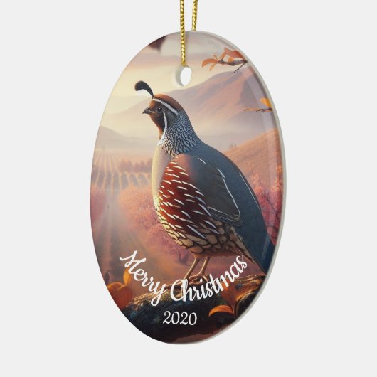 カスタムクリスマスの水の色カリフォルニアウイル セラミックオーナメント (左)