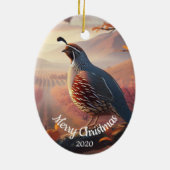 カスタムクリスマスの水の色カリフォルニアウイル セラミックオーナメント (裏面)