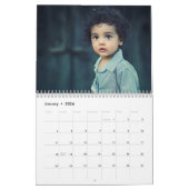 カスタムクリスマスの水彩松の個人的な写真 カレンダー (1月 2026)