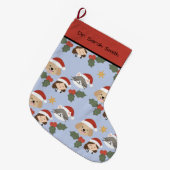 カスタムクリスマスの獣医フレンド ラージクリスマスストッキング (正面 (吊り時))