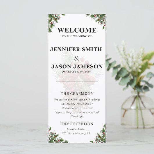 カスタムクリスマスの花テーマ結婚式 (スタンド正面)