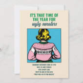 カスタムクリスマスの醜いセーターパーティーアポップ・アートのート 招待状 (正面)