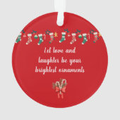 カスタムクリスマスの飾り子供へ贈り子 オーナメント (裏面)