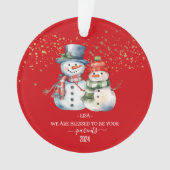 カスタムクリスマスの飾り子供へ贈り子 オーナメント (正面)