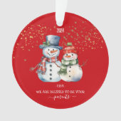 カスタムクリスマスの飾り子供へ贈り子 オーナメント (正面)