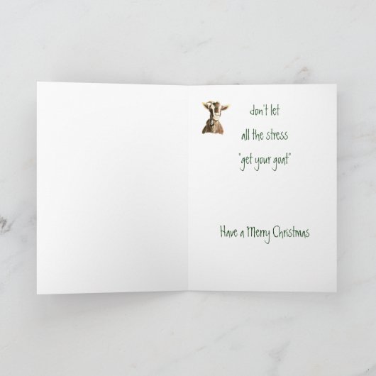 カスタムクリスマスはヤギを手に入れ シーズンカード (内部)