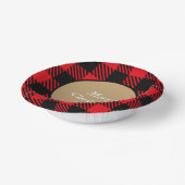 カスタムクリスマスは白黒パターンタータンチェック ペーパーボウル (傾斜あり)