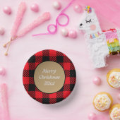 カスタムクリスマスは白黒パターンタータンチェック ペーパーボウル (パーティー)