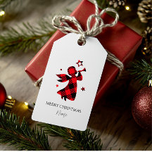 カスタムクリスマスエンジェル – 赤バッファロープレイド