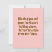 カスタムクリスマスオーストラリア羊飼い犬リース カード (裏面)