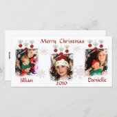 カスタムクリスマスオーナメントの写真カード シーズンカード (正面/裏面)