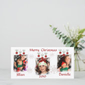 カスタムクリスマスオーナメントの写真カード シーズンカード (スタンド正面)