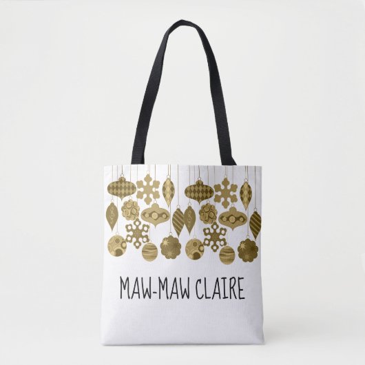 カスタムクリスマスオーナメントデザイン トートバッグ (正面)