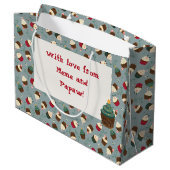 カスタムクリスマスカップケーキ抱き枕 ラージペーパーバッグ (裏面アングル)