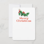 カスタムクリスマスカードの木と装飾。 サンキューカード (裏面)