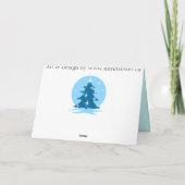 カスタムクリスマスカードクラシックブルークリスマスカード シーズンカード (裏面)