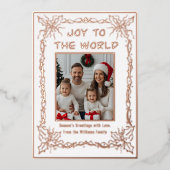 カスタムクリスマスカードテンプレート2写真ホリデイ 箔シーズンカード (正面)