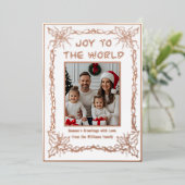 カスタムクリスマスカードテンプレート2写真ホリデイ 箔シーズンカード (立ち正面)